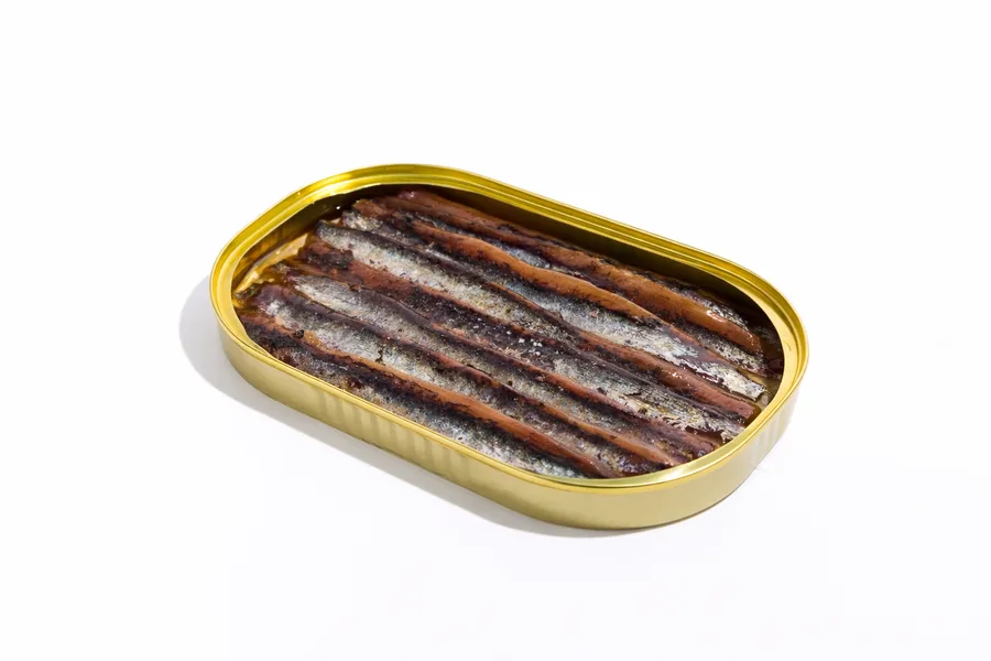 Anchoas Lomo Plateado — lata abierta